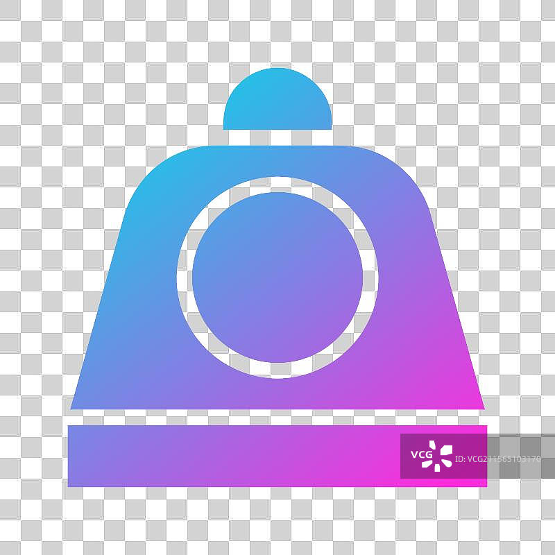 极简风格的渐变安全摄像头图标图片素材