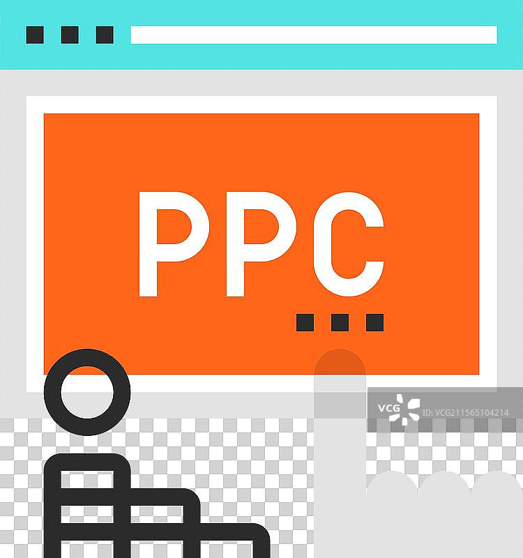 按点击付费的平面网页图标概念图片素材
