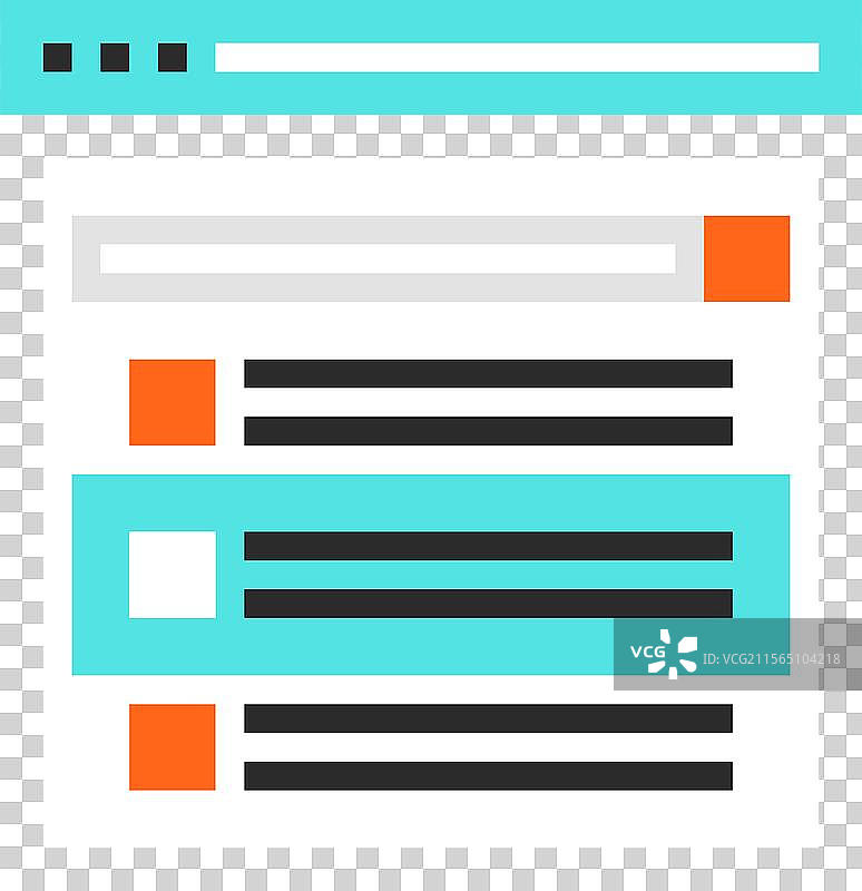 搜索结果平面线条网页图标概念图片素材