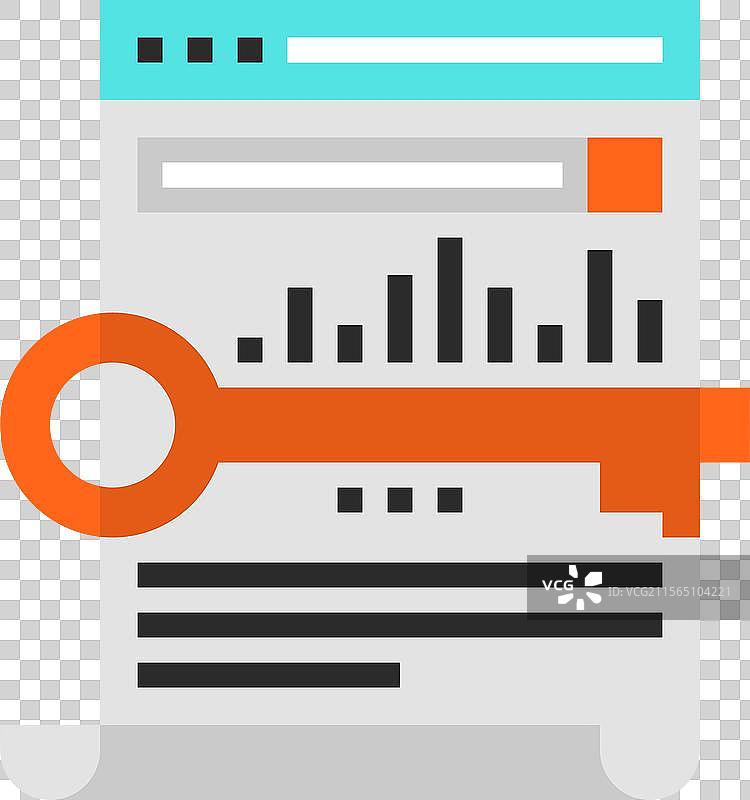 有效的关键词标记扁平线条网页图标概念图片素材