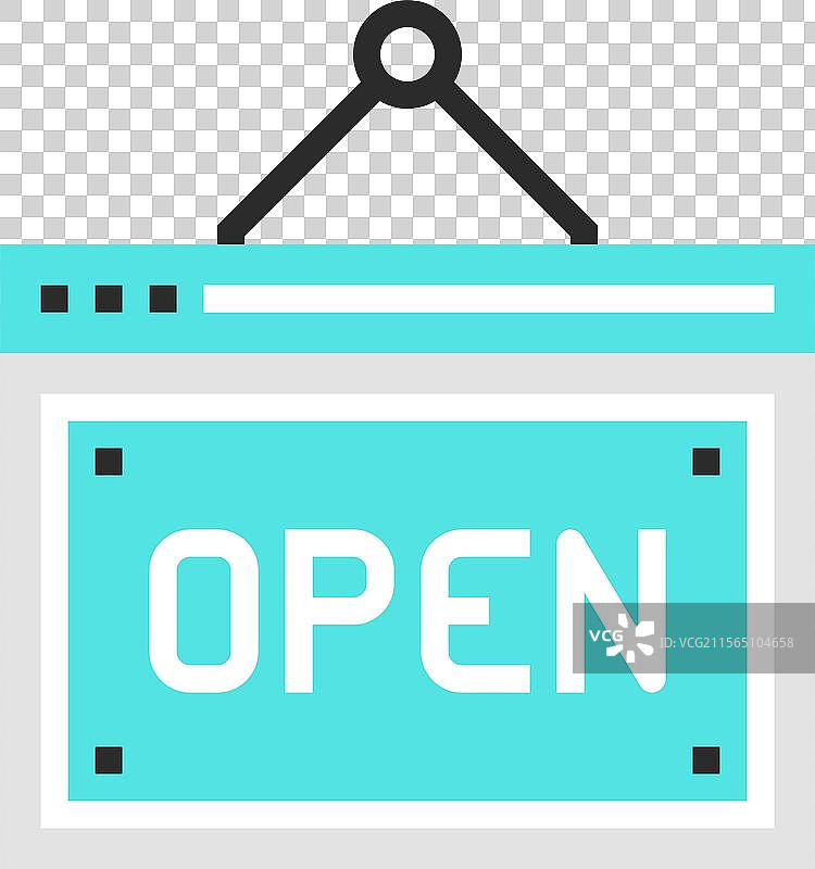 标志牌扁平线条网页图标概念图片素材