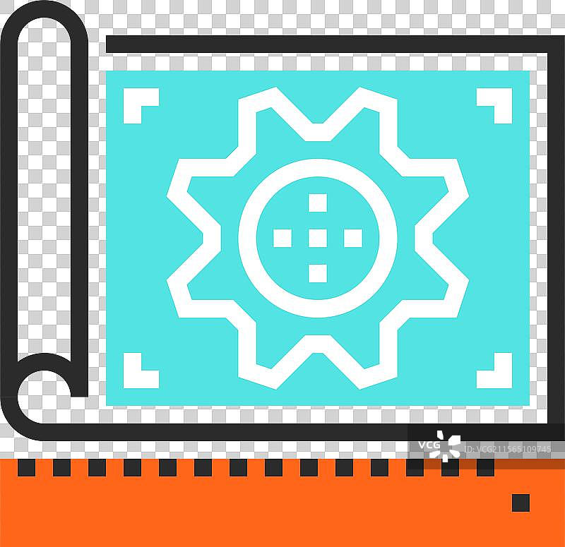 原型设计扁平线条网页图标概念图片素材