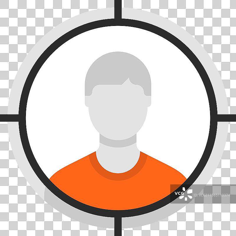 目标受众扁平线条网页图标概念图片素材