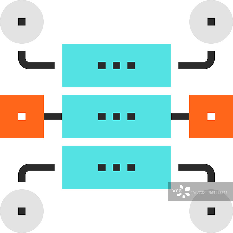 数据结构扁平线条网页图标概念图片素材