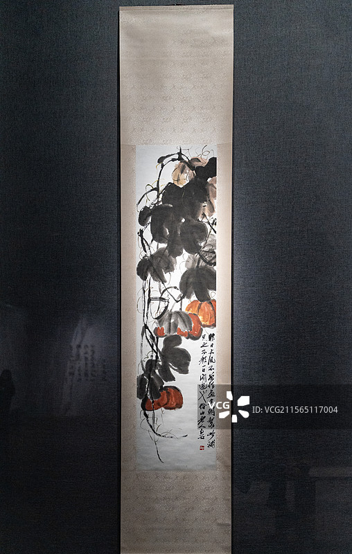 北京画院藏文物齐白石画作南瓜图片素材