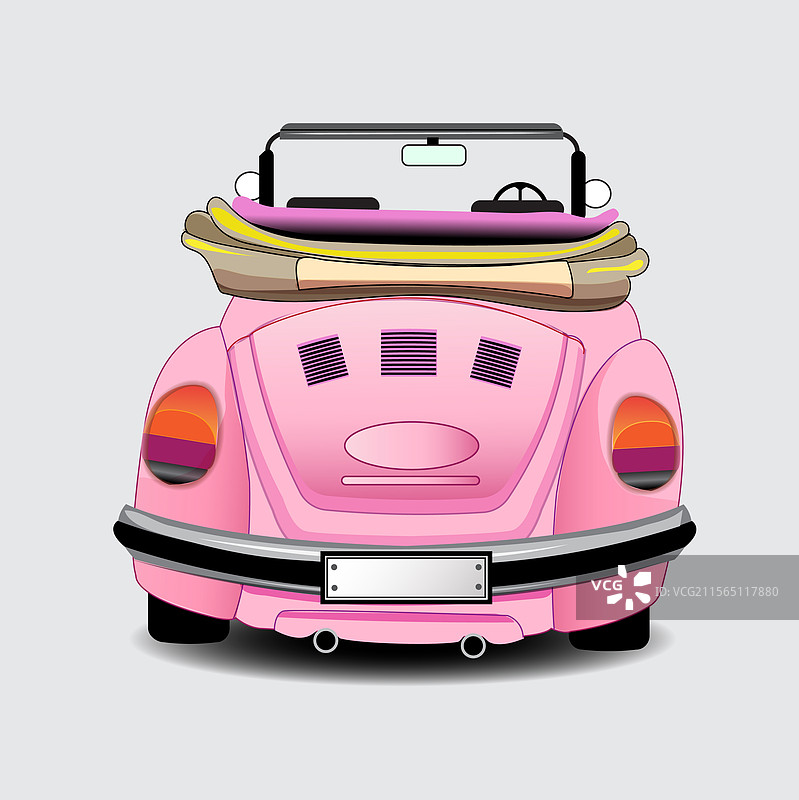粉色古董车图片素材