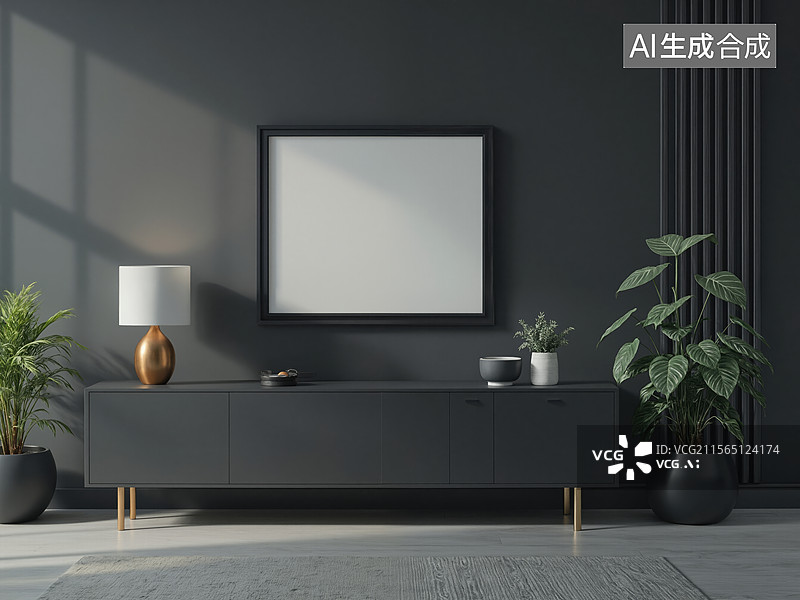 【AI数字艺术】现代简约客厅图片素材