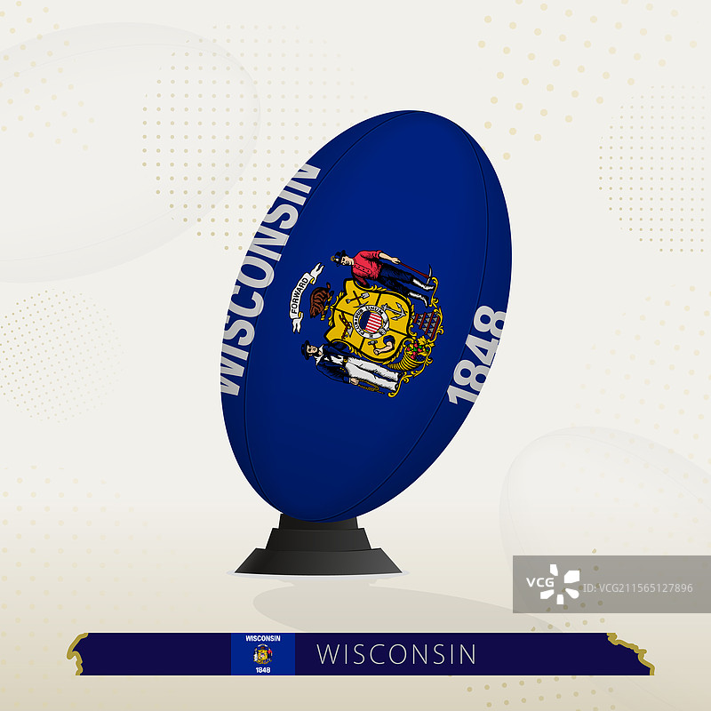 威斯康星橄榄球放在橄榄球踢球架上图片素材