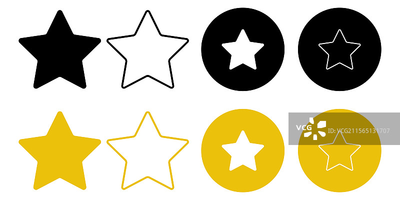 星星图标集图片素材