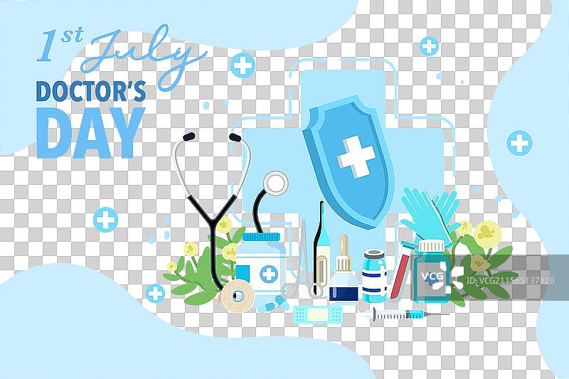 全国医生日横幅图片素材