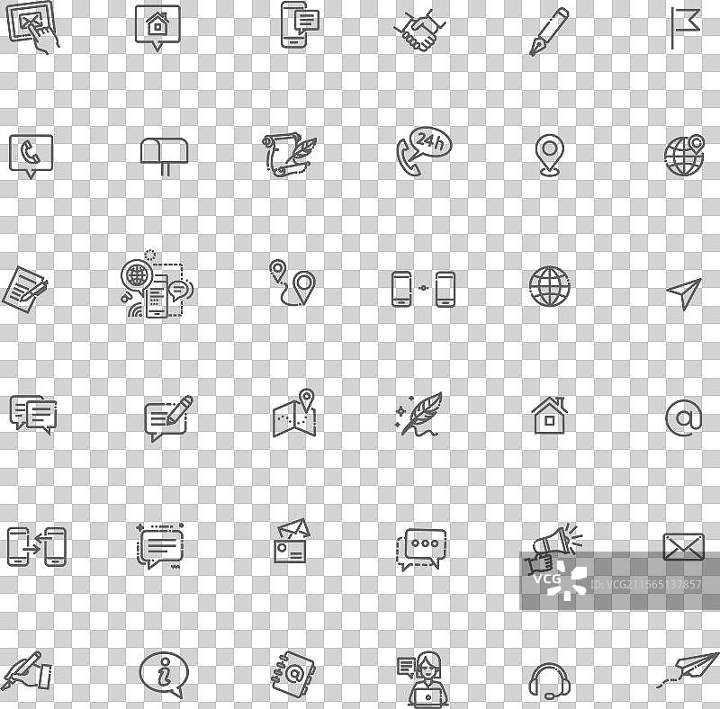 细线网页图标集 - 联系我们图片素材