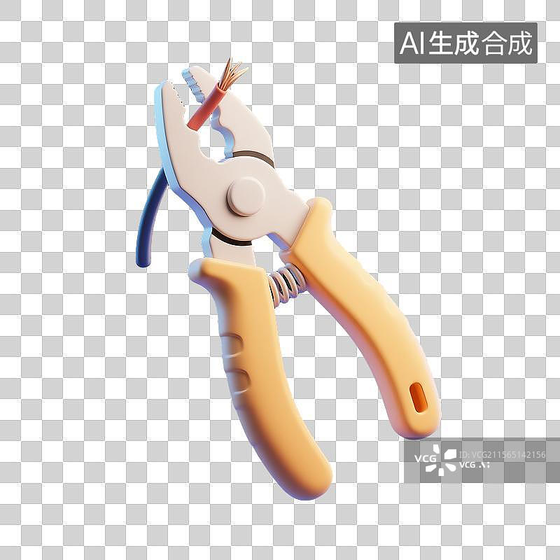 【AI数字艺术】迷你剥线钳卡通插画图片素材
