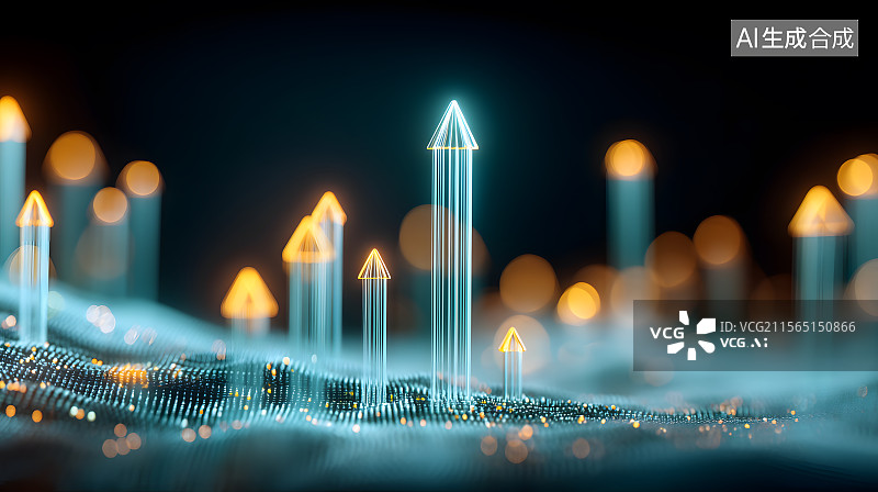 【AI数字艺术】数字之光引航图片素材