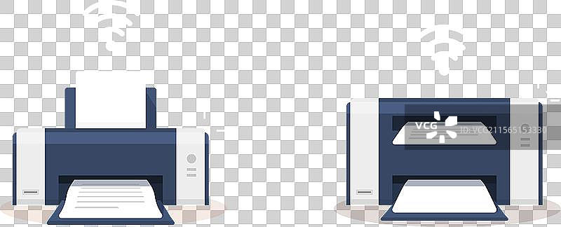 多功能打印机图标扁平设计图片素材