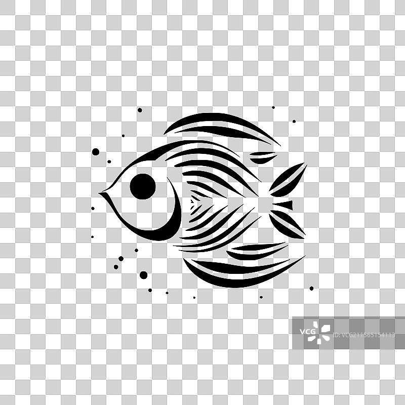 鱼 - 极简和简单的轮廓图片素材