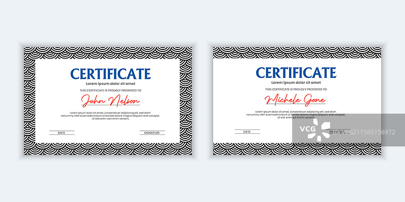 ornamental的名片和证书设计图片素材