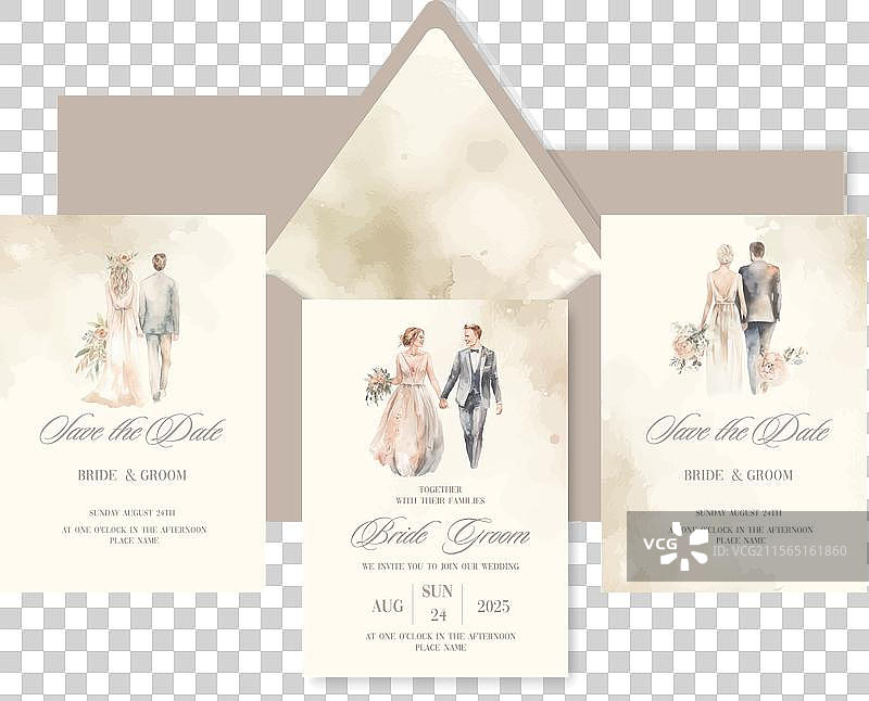 奢华婚礼请柬背景图片素材