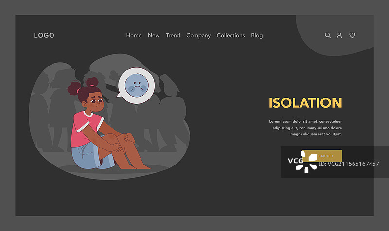 孤立概念平面图图片素材