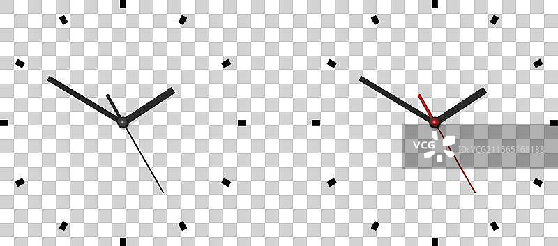 3D真实感墙面办公时钟表盘套装图片素材