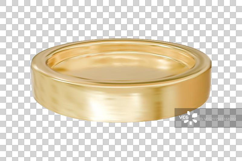 逼真的金色硬币，孤立的黄金货币图片素材