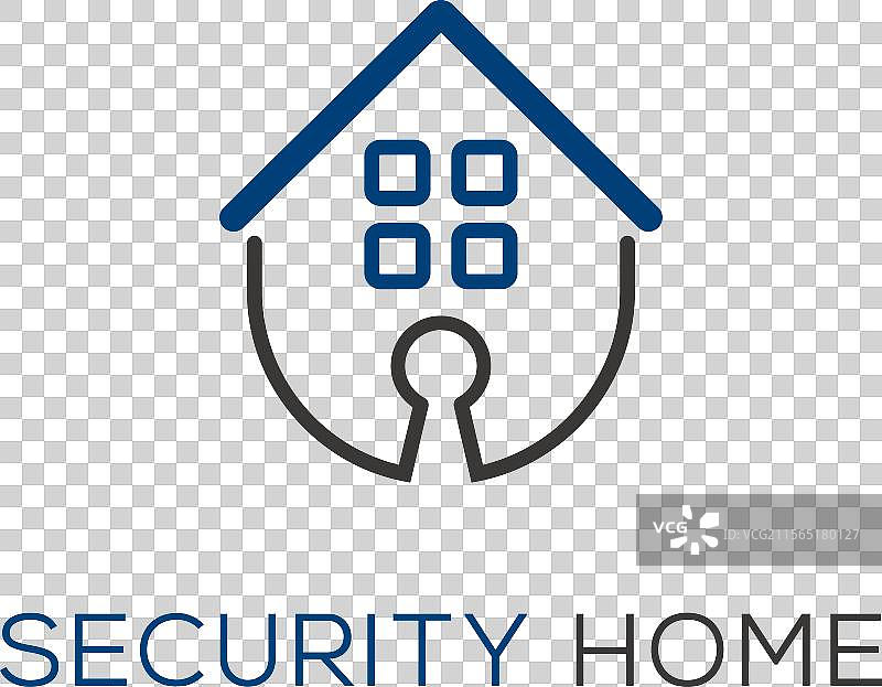 钥匙房屋安全标志设计图片素材