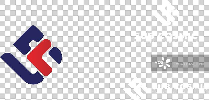 抽象的首字母方形字母SC或CS标志图片素材