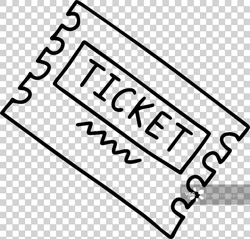 单手绘制的票据涂鸦孤立图案图片素材