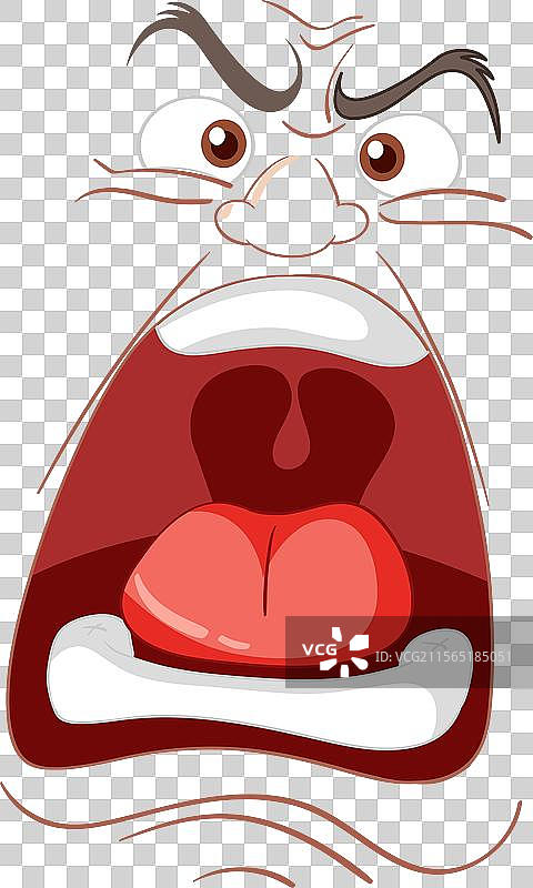 震惊愤怒表情的艺术作品图片素材