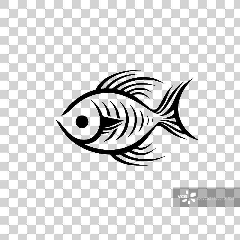 鱼 - 高质量标志 - 适合T恤使用图片素材