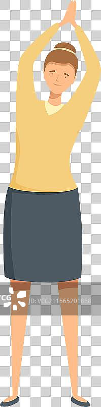 办公室工作人员进行瑜伽拉伸休息图片素材