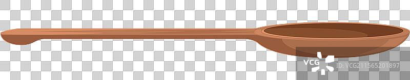 白色背景上的木制量勺图片素材