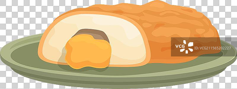 新鲜出炉的卡尔佐尼放在盘子上图片素材