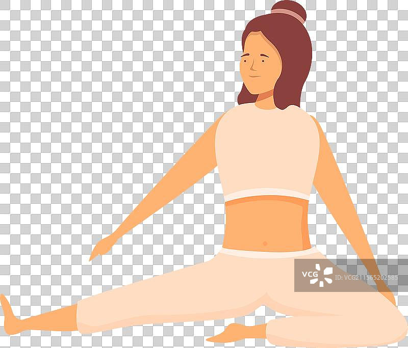 女性在瑜伽馆练习坐姿瑜伽姿势图片素材