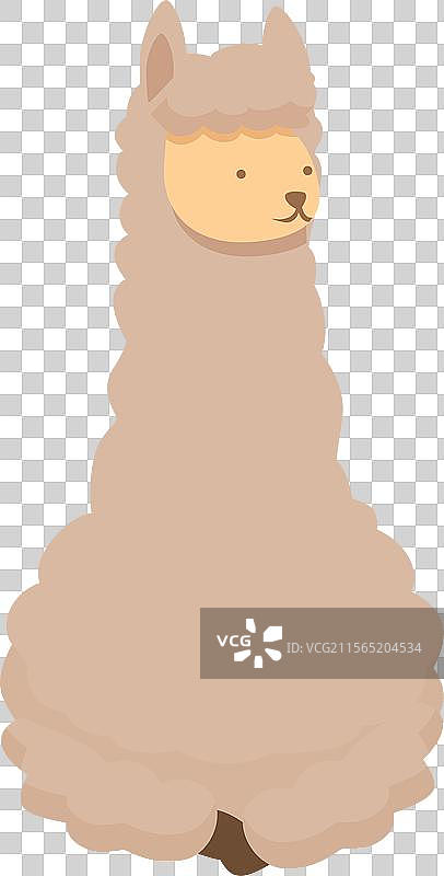 迷人的卡通羊驼图片素材