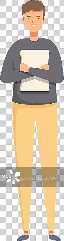 自信的年轻男子双臂交叉站立图片素材