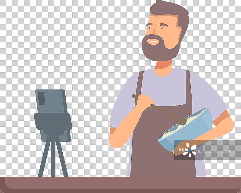 艺术家手持调色板和画笔准备作画图片素材