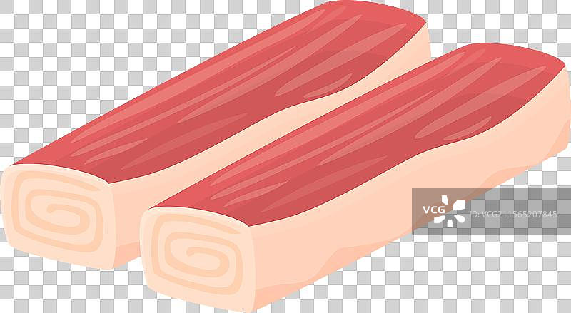 等距切片培根图片素材