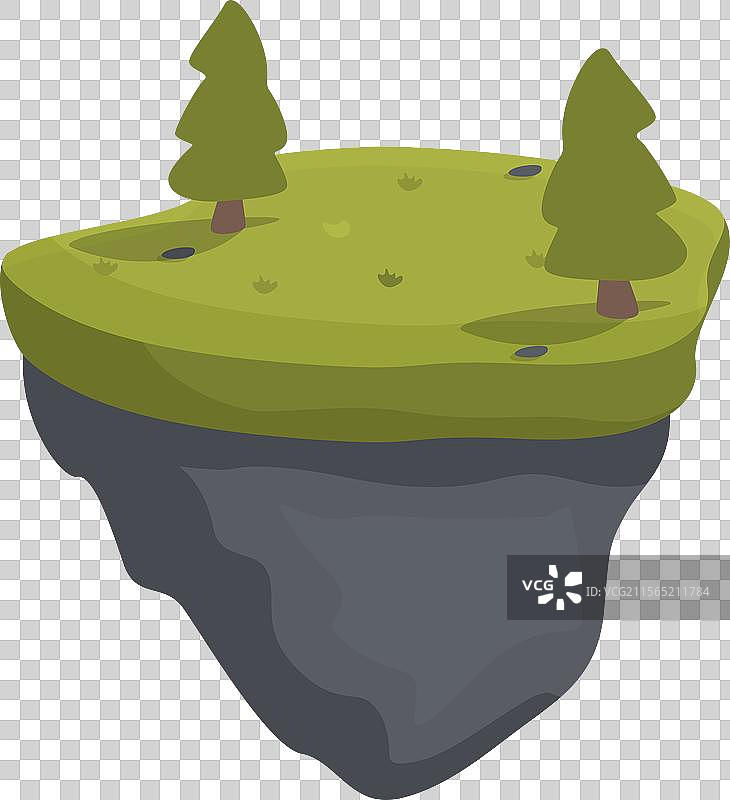 漂浮的岛屿与树木图片素材