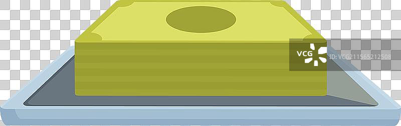 金属托盘上的一叠现金图片素材