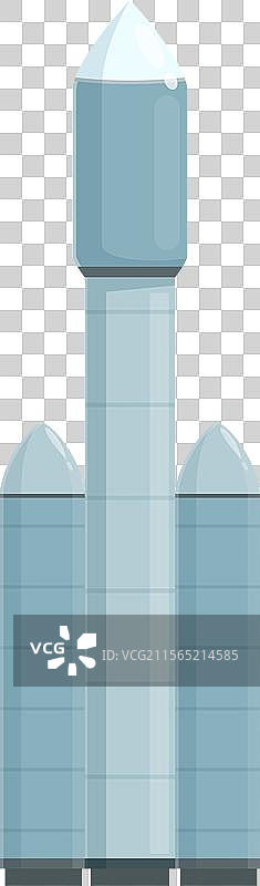 卡通太空火箭，背景为白色图片素材