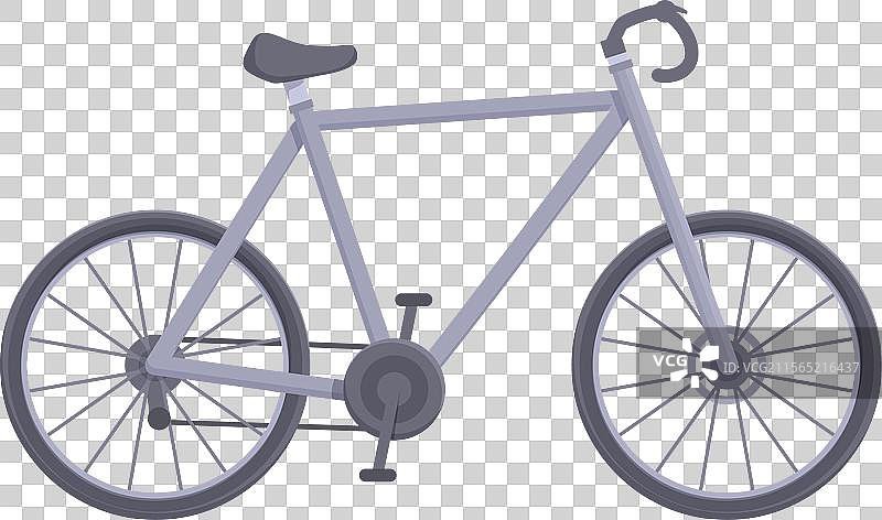 经典公路自行车孤立在白色背景上图片素材