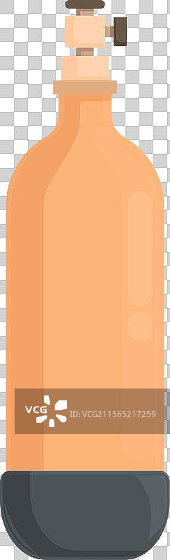 扁平设计风格的橙色苏打水喷射器图片素材