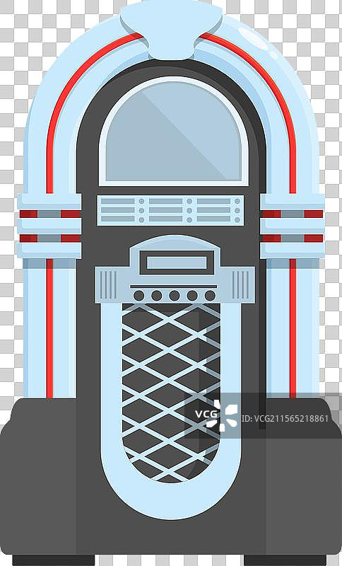 经典复古风格的点唱机图形理想图片素材