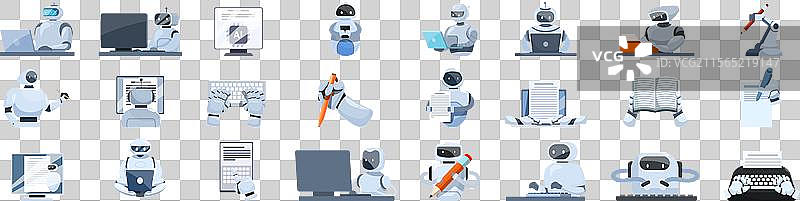 机器人作家：一系列机器人图片素材