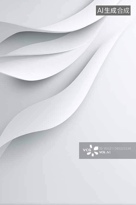 【AI数字艺术】白色抽象波浪图案背景图片素材