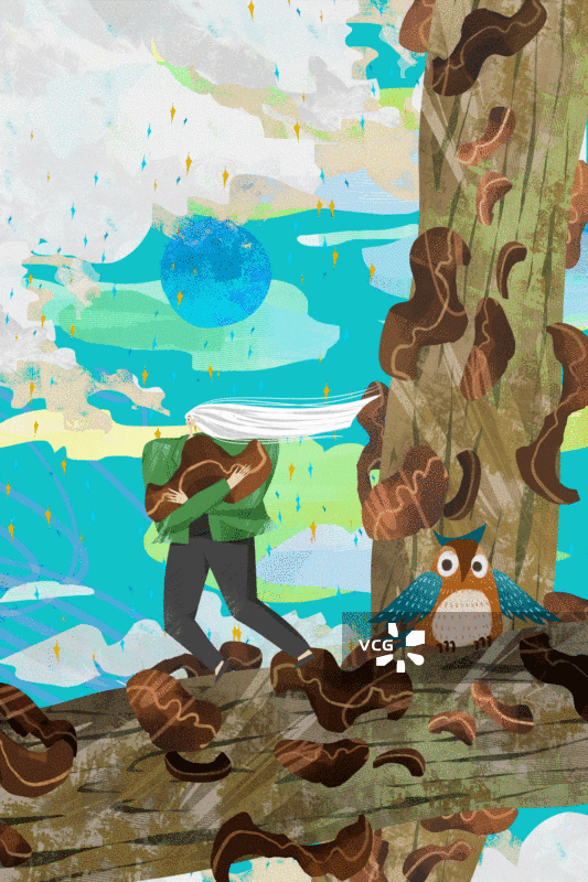 黑木耳插画GIF动图图片素材