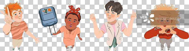 微笑的人物角色仰望视野图片素材