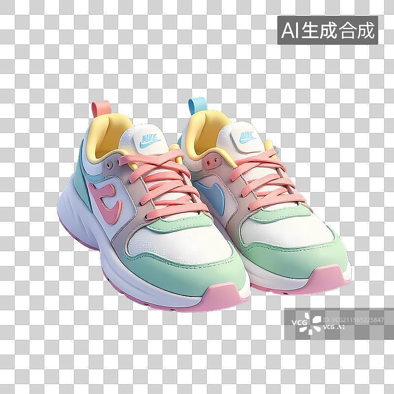 【AI数字艺术】一双多彩的鞋图片素材