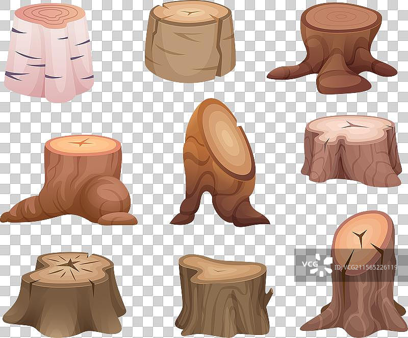 户外的老橡木树桩图片素材