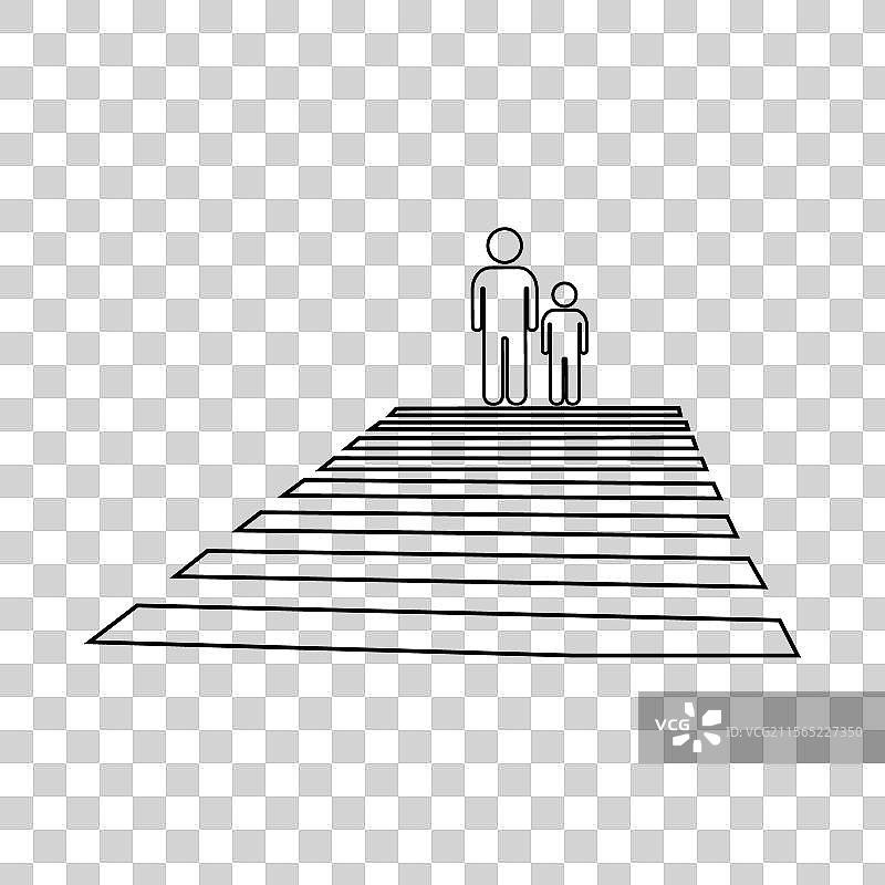 人行道过马路线条图标图片素材